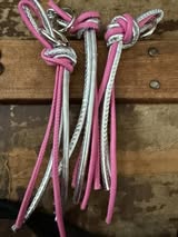 6” double looped keychains with spring ring hardware.