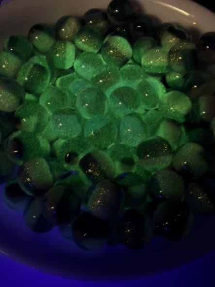 16mm halo glitter luminous and color change beads