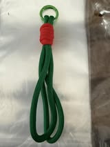 6” double looped keychains with spring ring hardware.