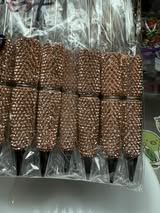 Glass rhinestone beadable pens