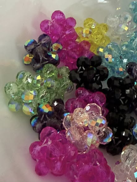 14mm glass ab coated mixed berry beads