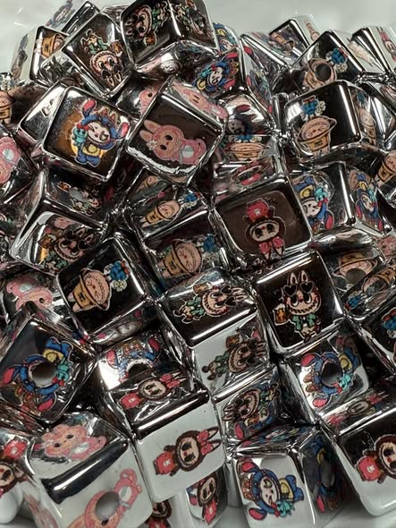 16mm chrome color Labubu in costumes bead