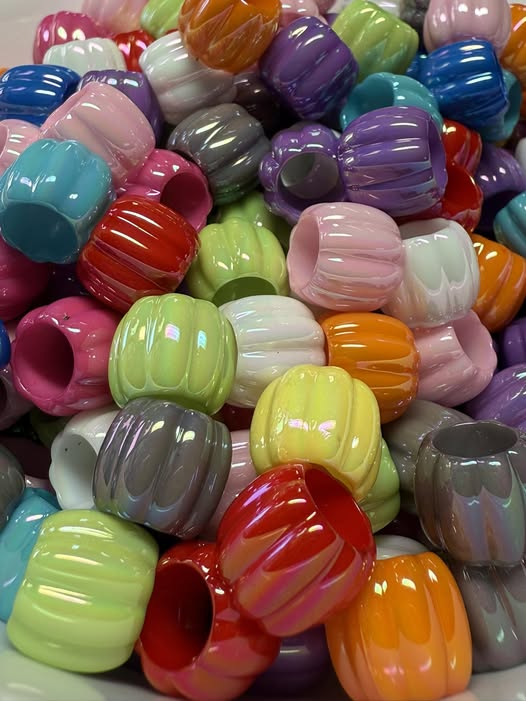 12mm large hole pumpkin style large whole beads