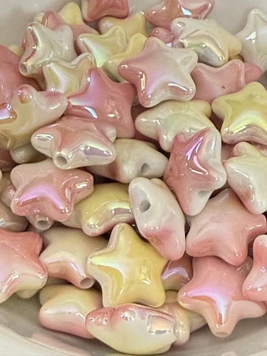20mm ab coated star beads