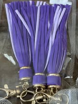 4.5" faux leather tassels