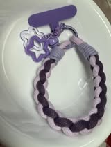 Rope phone wristlet with spring clips and a phone tab