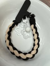 Rope phone wristlet with spring clips and a phone tab