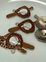 Enamel paint and metal pendant charms