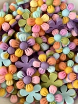 30mm flat back 2d charm flowers with ab coating