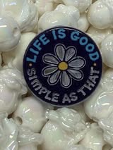 Acrylic focals double-sided bead