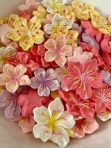 30mm flat back 2d charm flowers with ab coating