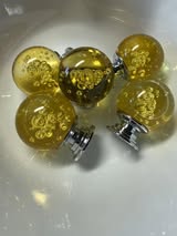 30mm glass bobbles comes with rod, nut, and bobbles