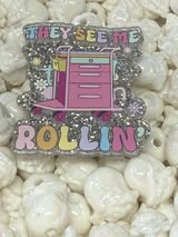 Badge reel acrylics 2/19/26, 3/8/26