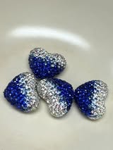 glass rhinestone hearts
