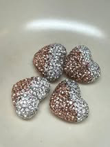 glass rhinestone hearts
