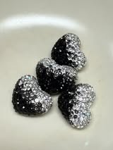 glass rhinestone hearts