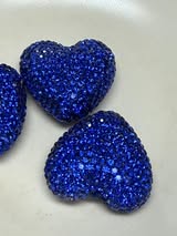 glass rhinestone hearts