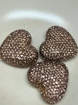 glass rhinestone hearts