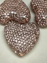 glass rhinestone hearts