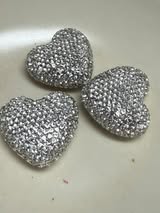glass rhinestone hearts