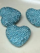 glass rhinestone hearts