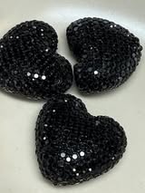 glass rhinestone hearts