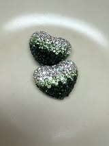 glass rhinestone hearts