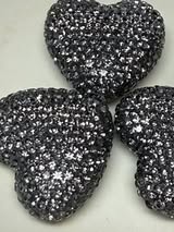 glass rhinestone hearts