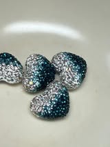 glass rhinestone hearts