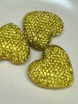 glass rhinestone hearts