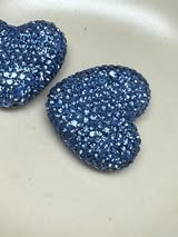 glass rhinestone hearts