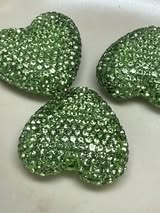 glass rhinestone hearts