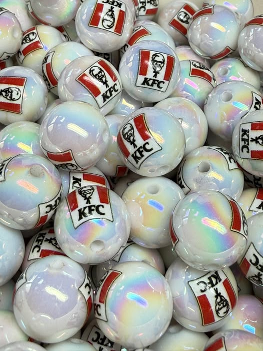 16mm  fast food restaurant beads uv coated