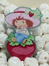 Badge reel acrylic flatbacks Lisa Frank, Sesame Street, Strawberry Shortcake, My little pony, Rainbow bright, Power Puff Girl