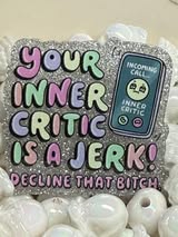 Acrylic flatback badge reel/pens: Funny, bad words, sweet, nice and cute