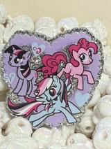 Badge reel acrylic flatbacks Lisa Frank, Sesame Street, Strawberry Shortcake, My little pony, Rainbow bright, Power Puff Girl