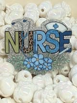 Acrylic badge reel flatbacks:  Healthcare, Dental, Fire Fighter, Police, EMT & School