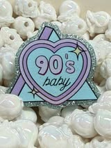 Acrylic flatback badge reel/pens: Funny, bad words, sweet, nice and cute