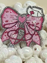 Acrylic badge reel flatbacks:  Healthcare, Dental, Fire Fighter, Police, EMT & School