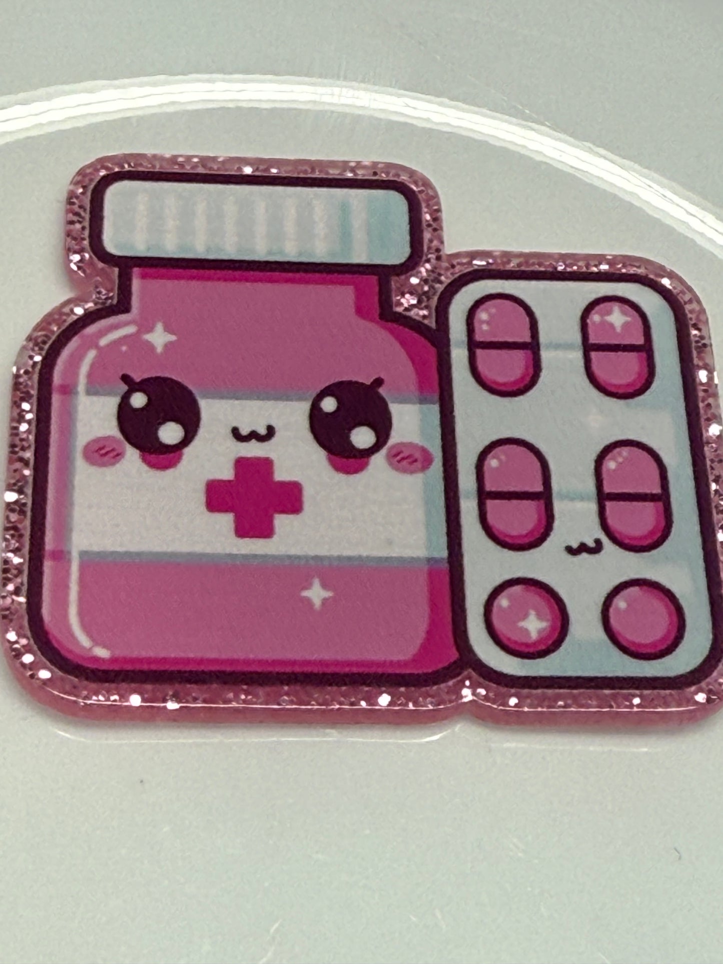 badge reel glitter acrylics new 12/22/25, 12/27/25, 1/2/26