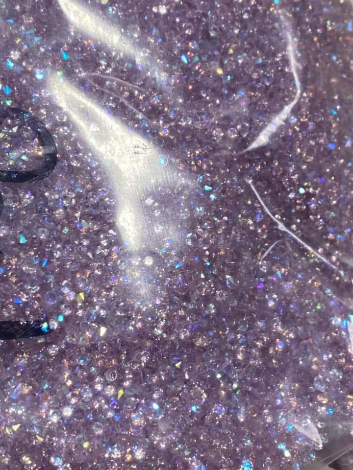 Acrylic sugar crystals for decorating your own pens,fancy beads, journal pages. Hair bands and so much more. Try using it on a bookmark!