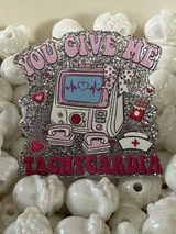 Acrylic badge reel flatbacks:  Healthcare, Dental, Fire Fighter, Police, EMT & School