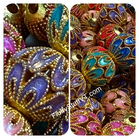 10mm metal with enamel high quality beads.