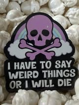 Acrylic flatback badge reel/pens: Funny, bad words, sweet, nice and cute