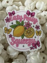 Acrylic flatback badge reel/pens: Funny, bad words, sweet, nice and cute