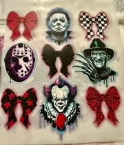 DTF heat press prints: Horror, Holidays