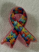 acrylic focal double sided: religion, America, Autism, Bows