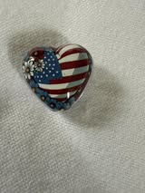 acrylic focal double sided: religion, America, Autism, Bows