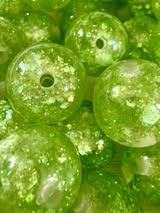 16mm chunky glitter filled with holographic material resin beads.