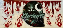 UV DTF 16oz cup wraps: horror, holidays